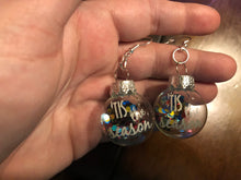 Load image into Gallery viewer, Clea/ Glittery “Tis The Season” Christmas Ornament earrings
