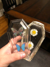 Load image into Gallery viewer, Light-Up Flower &amp; Butterly Coffin Trinket Box
