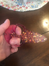 Load image into Gallery viewer, Light Pink Glitter Bird Skull Self Defense Keychain
