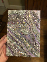 Load image into Gallery viewer, Aura Quartz Crystal Geode Canvas Artwork
