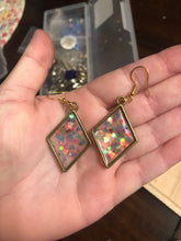 Load image into Gallery viewer, Holographic Glitter Dangle Earrings
