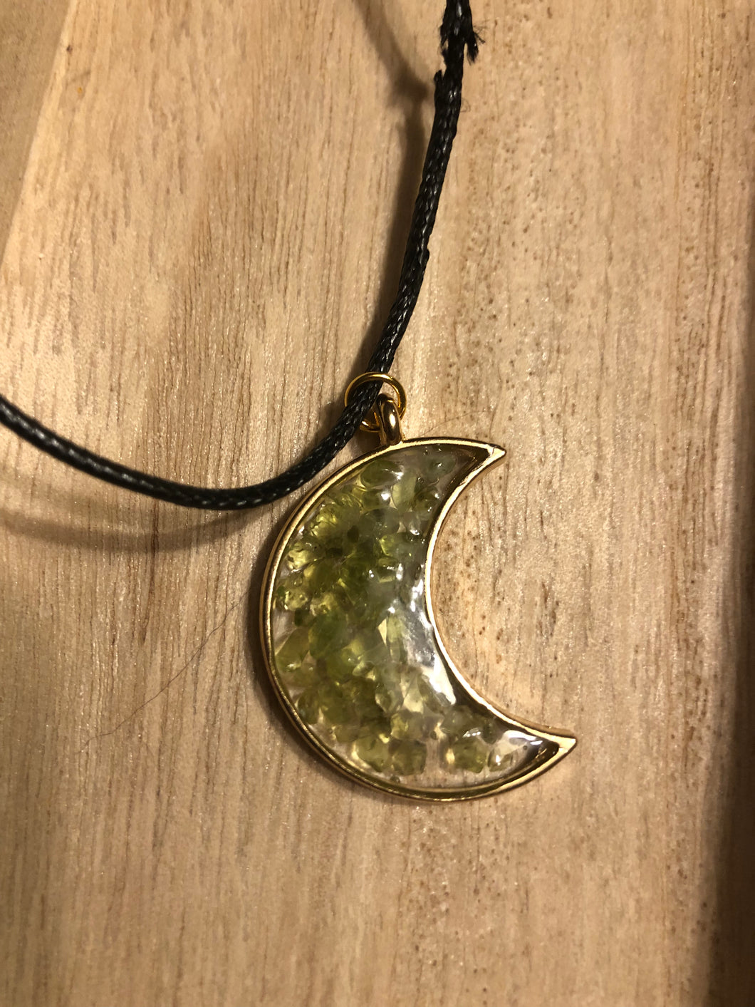 Peridot Moon Necklace